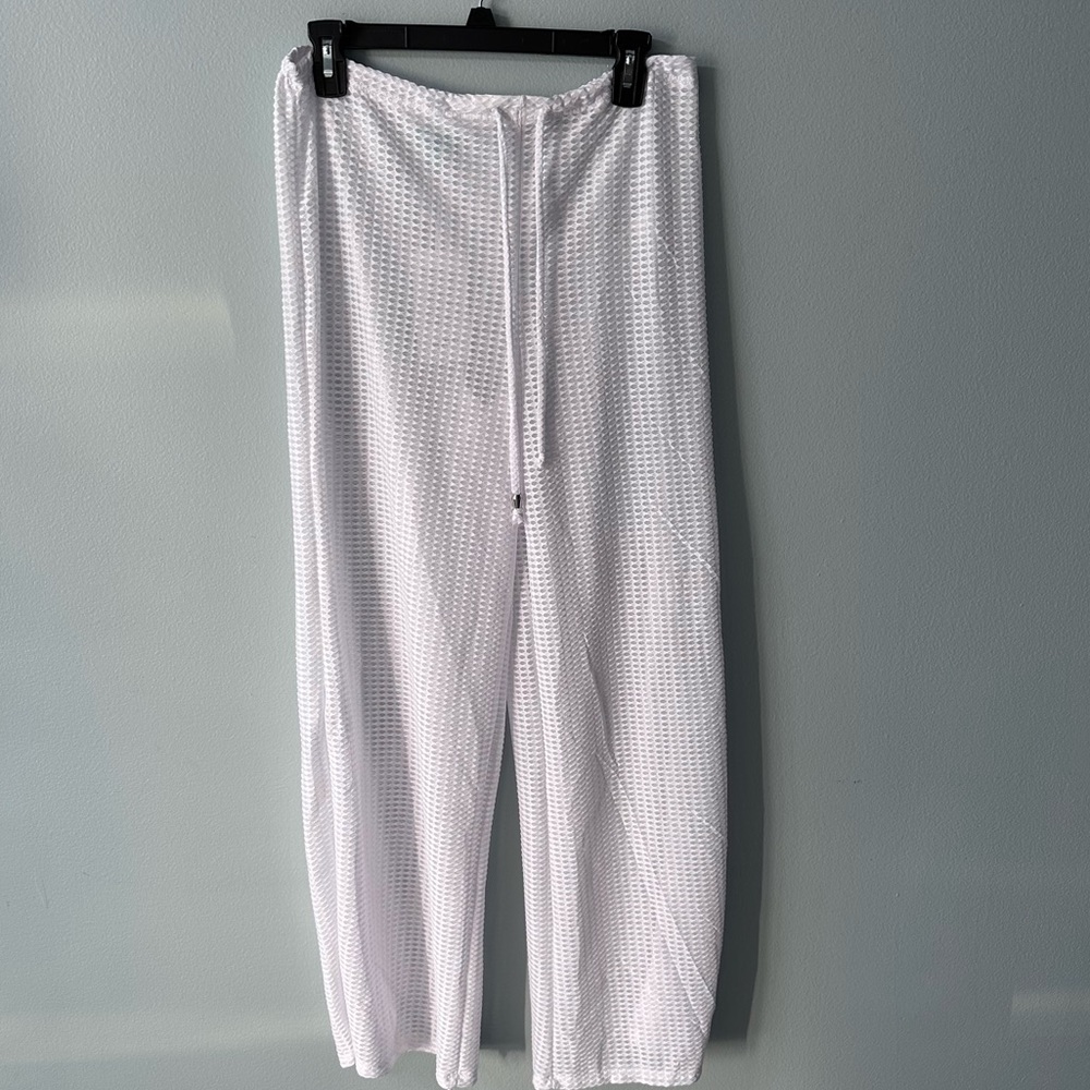 NWT Shore Life Beach Pants Swimsuit Cover Up White Size Medium